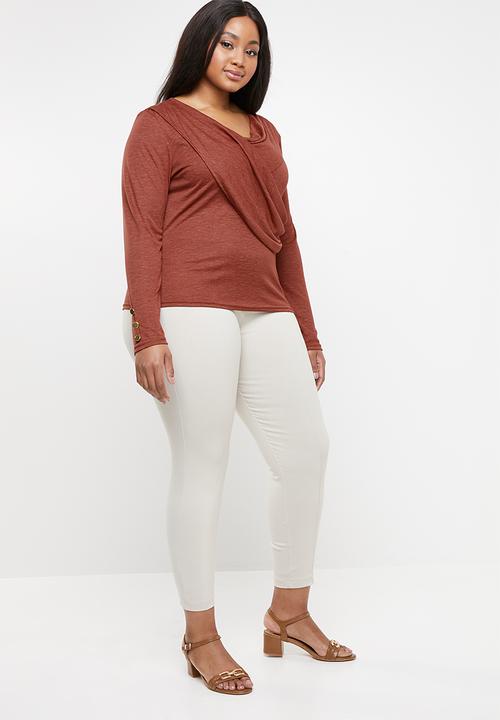 edit Plus - Front drape top - rust