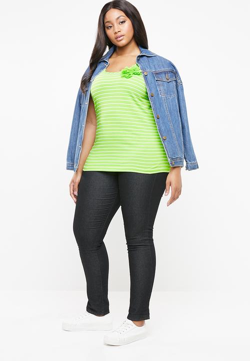 edit Plus - Flower inspired tank top - lime