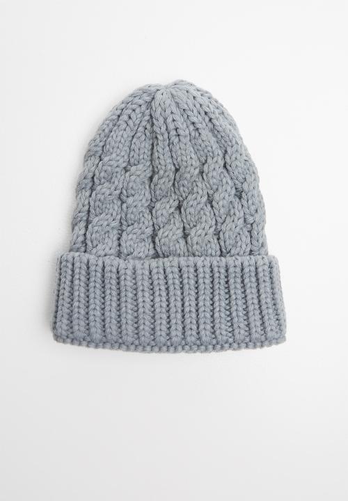 Pop Candy - Cabled beannie - grey