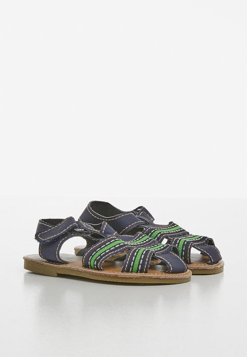 Pop Candy - Baby boys sandals - navy & green