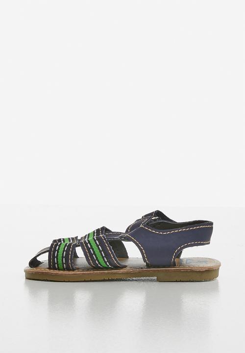 Pop Candy - Baby boys sandals - navy & green