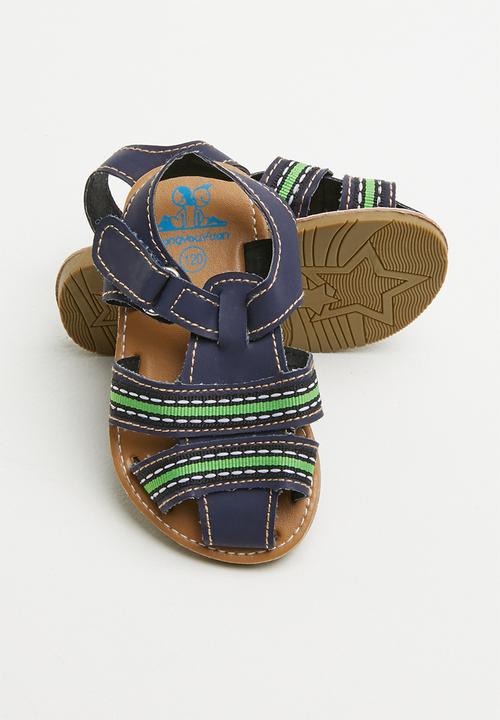 Pop Candy - Baby boys sandals - navy & green