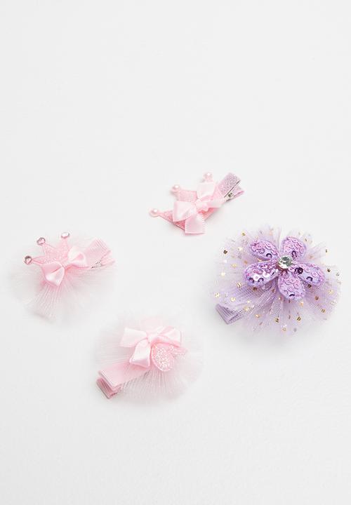 Pop Candy - 4 piece pack clip - pink & purple
