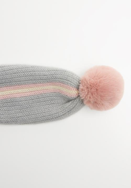 Pop Candy - Kids snood - grey & pink