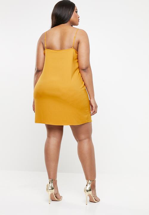 Missguided - Curve cami dress - yellow 