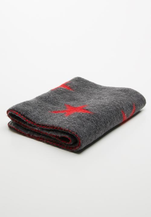 Pop Candy - Kids snood - grey & red