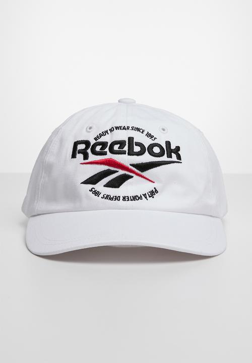 white reebok hat