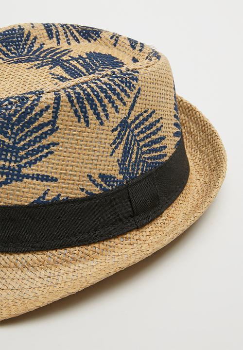 Pop Candy - Straw hat - brown & navy