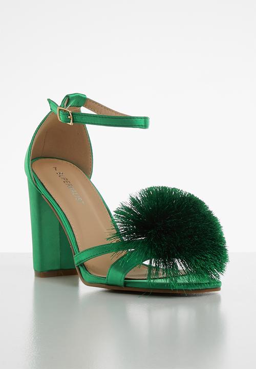 Superbalist - Grace pom pom detail heel - green