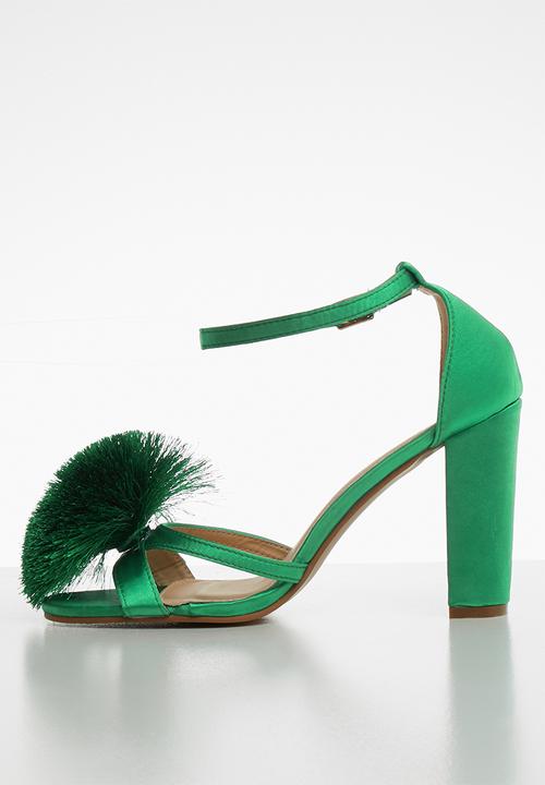 Superbalist - Grace pom pom detail heel - green