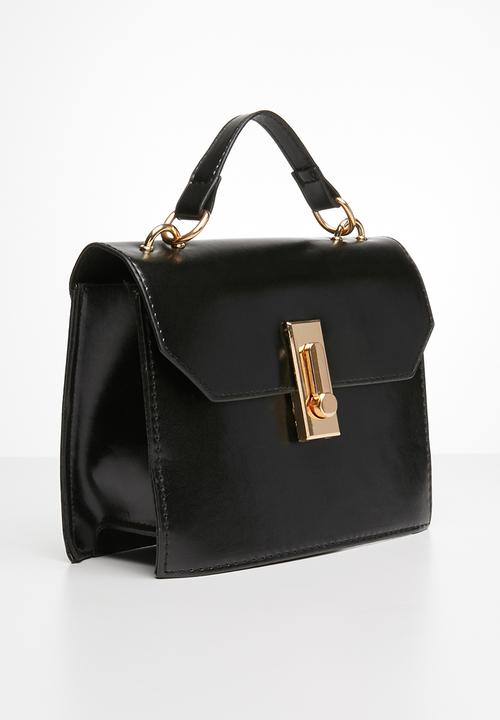 Superbalist - Patch faux leather detail bag - black