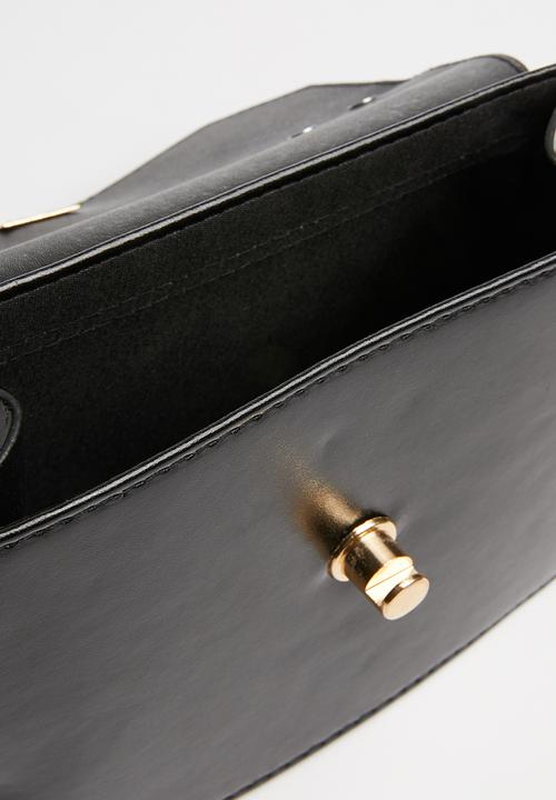 Superbalist - Patch faux leather detail bag - black