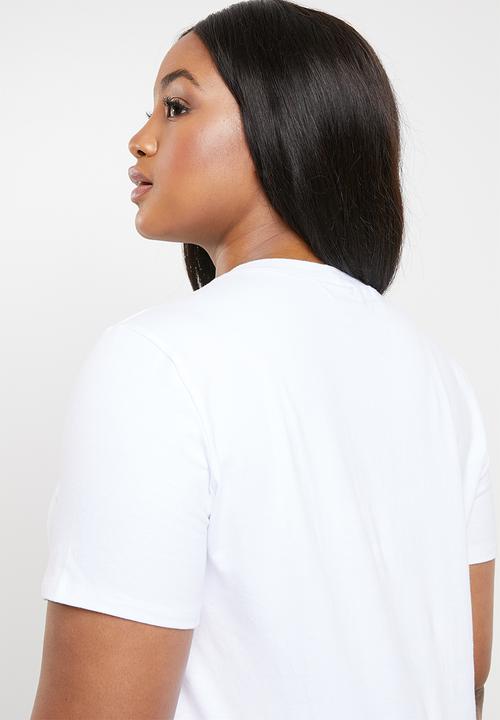 STYLE REPUBLIC PLUS - Girl gang T-shirt - white