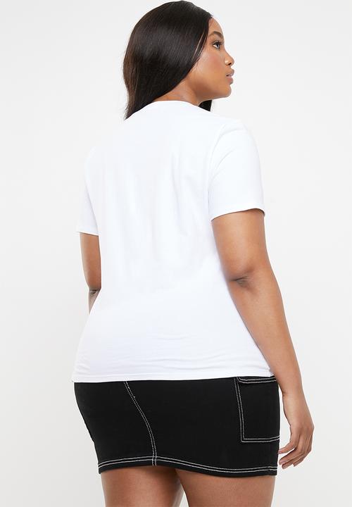 STYLE REPUBLIC PLUS - Girl gang T-shirt - white