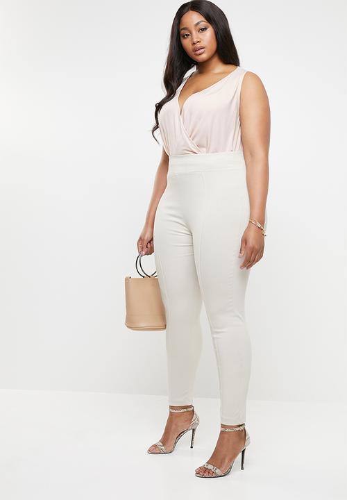 STYLE REPUBLIC PLUS - Wrap bodysuit - beige