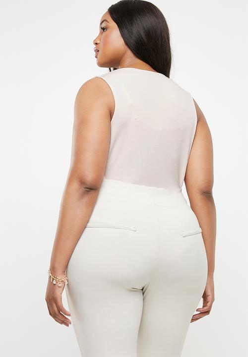 STYLE REPUBLIC PLUS - Wrap bodysuit - beige