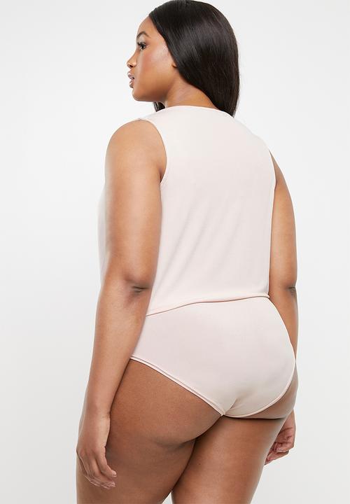STYLE REPUBLIC PLUS - Wrap bodysuit - beige