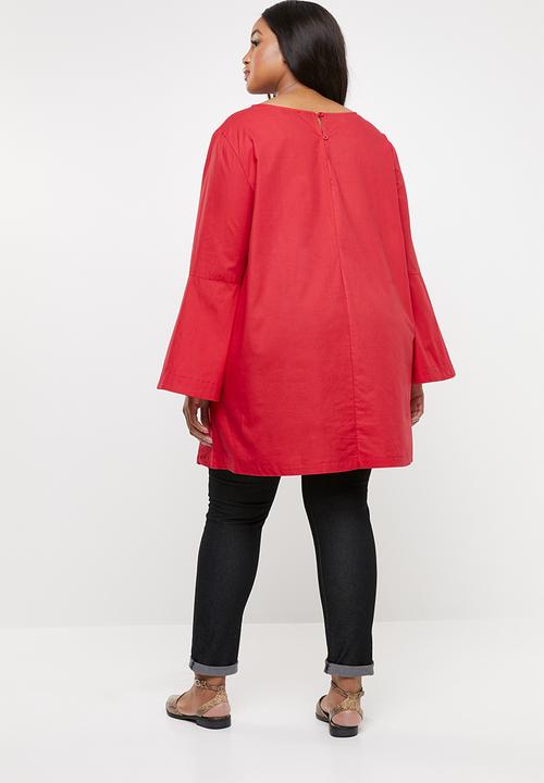 STYLE REPUBLIC PLUS - Easy fit tunic - red 