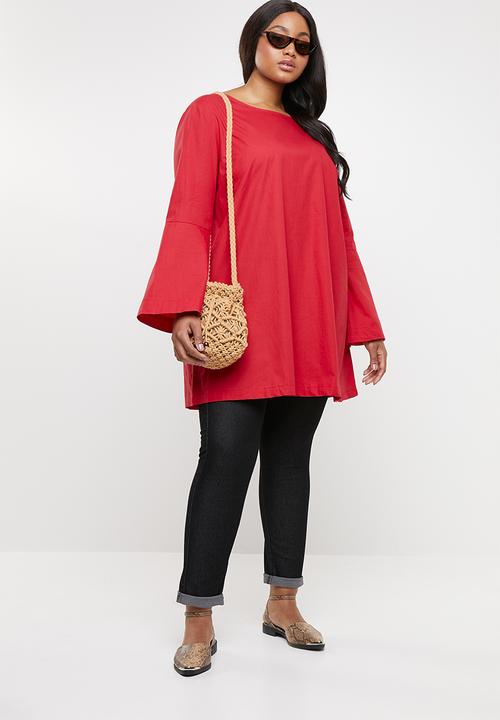 STYLE REPUBLIC PLUS - Easy fit tunic - red 