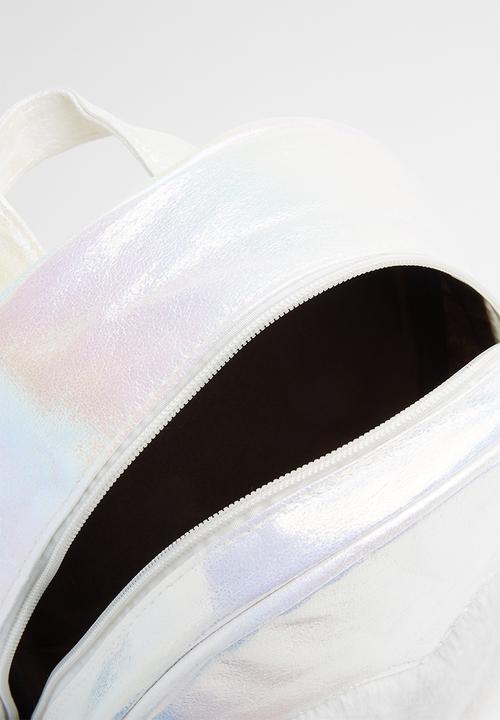 Pop Candy - Backpack with fluffy heart - white