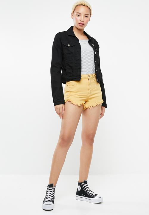 Supré  - LA destroyed shorts - yellow 