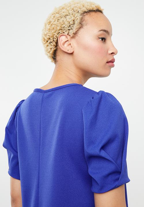 c(inch) - Volume sleeve dress - blue