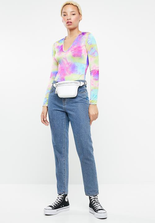 Missguided - Tie dye v neck bodysuit - multi