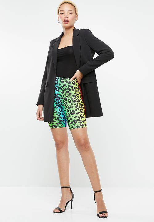 Missguided - Tie dye animal print shorts - multi