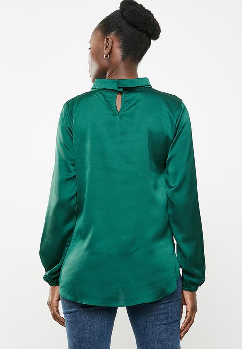 edit - Lantern sleeve blouse - green