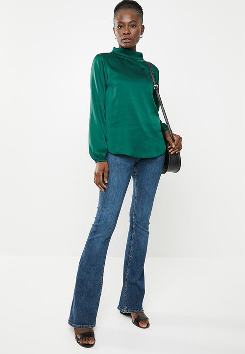 edit - Lantern sleeve blouse - green