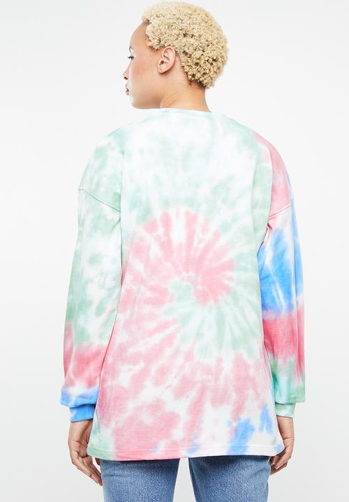 Missguided - Tie dye graphic sweatshirt - multi