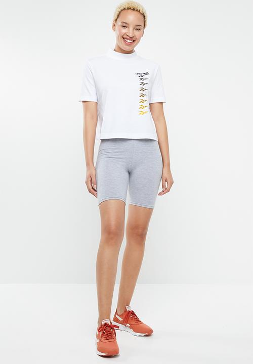 Reebok - CL v p cropped tee - white