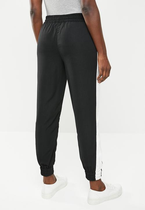 edit - Stripe jogger pants - black & white