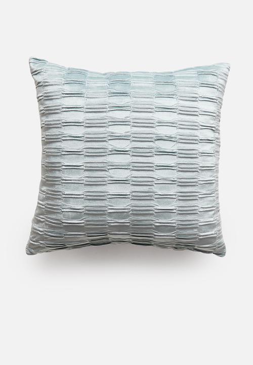 Sixth Floor - Cole velvet cushion cover - duckegg