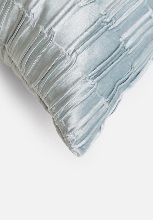 Sixth Floor - Cole velvet cushion cover - duckegg