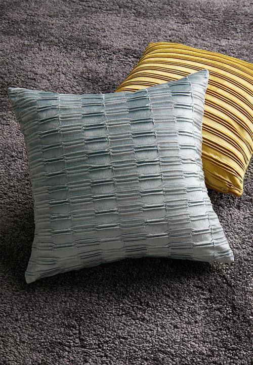 Sixth Floor - Cole velvet cushion cover - duckegg