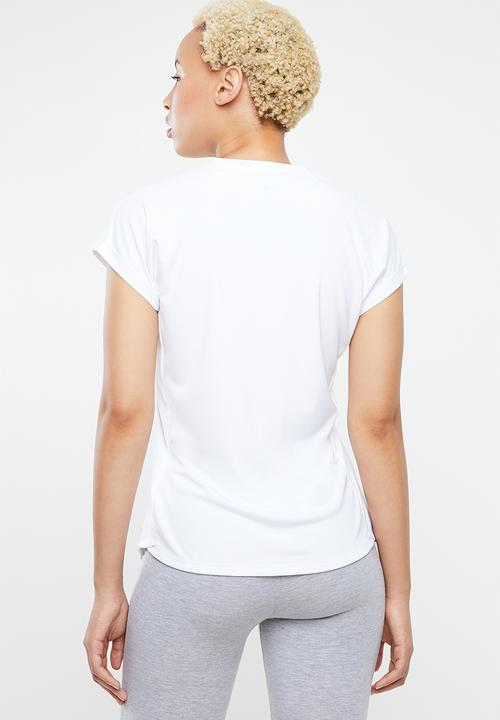 adidas Performance - Short sleeve badge of sport logo tee - white