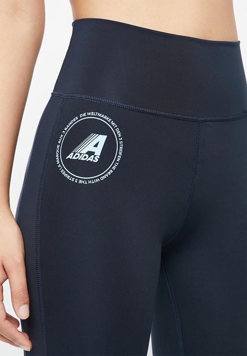 adidas Performance - Believe this high rise 7/8 moto graphic tights - navy