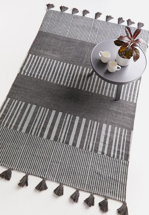 Sixth Floor - Taio printed cotton rug - grey