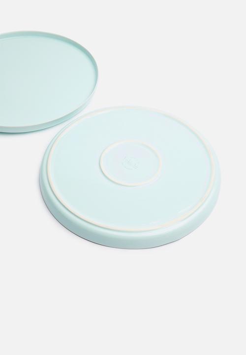 Urchin Art - Dewey dinner plate set of 2 - blue