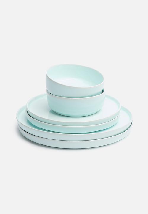 Urchin Art - Dewey dinner plate set of 2 - blue