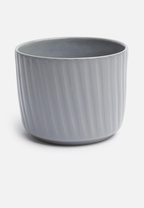 Urchin Art - Lines coco pot - grey