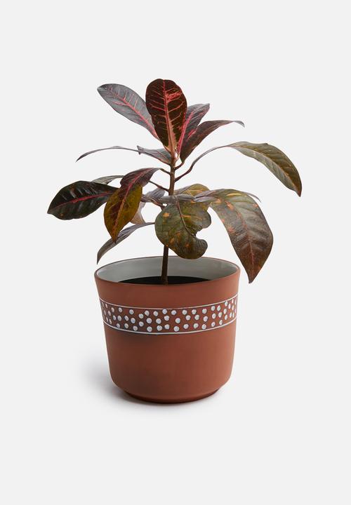 Urchin Art - Poppy outdoor planter - terracotta