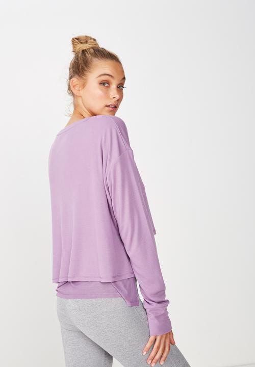 Cotton On - Layered long sleeve top  - purple