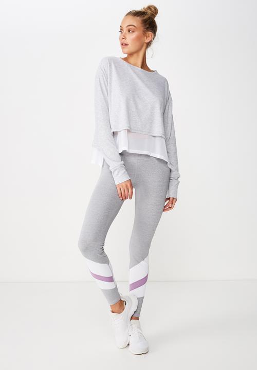 Cotton On - Layered long sleeve top  - grey