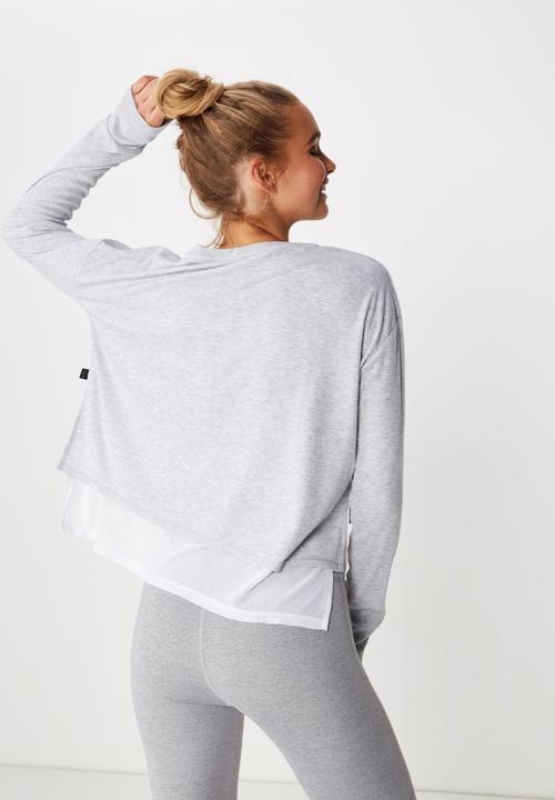 Cotton On - Layered long sleeve top  - grey