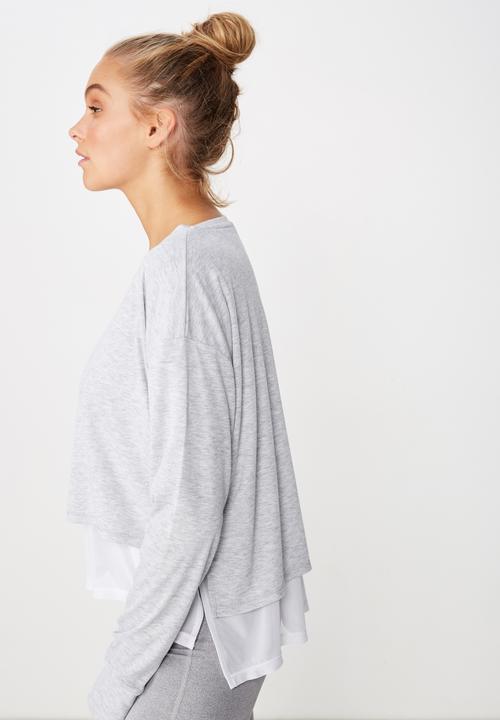 Cotton On - Layered long sleeve top  - grey
