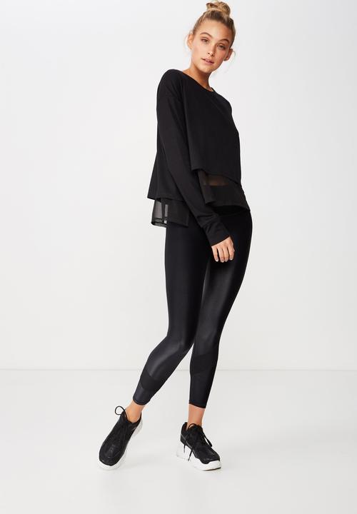 Cotton On - Layered long sleeve top  - black