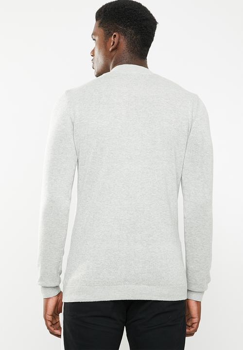 Superbalist - Regular fit high neck knit - grey