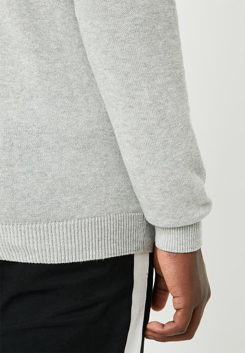 Superbalist - Regular fit high neck knit - grey